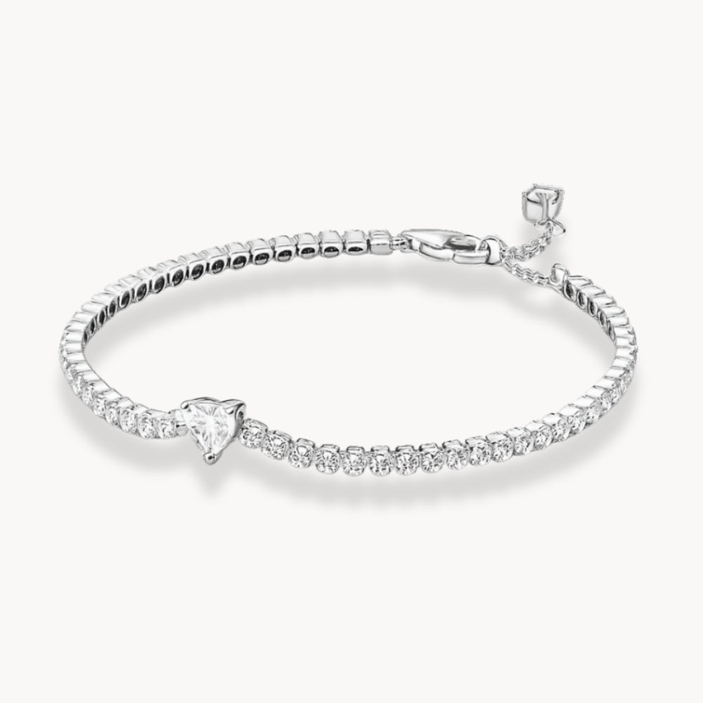 Bracelet tennis Aveline en cristal rose