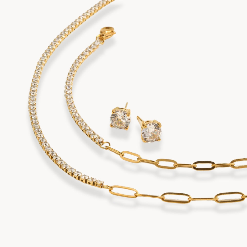 Alira Zircon Tennis Chain Necklace