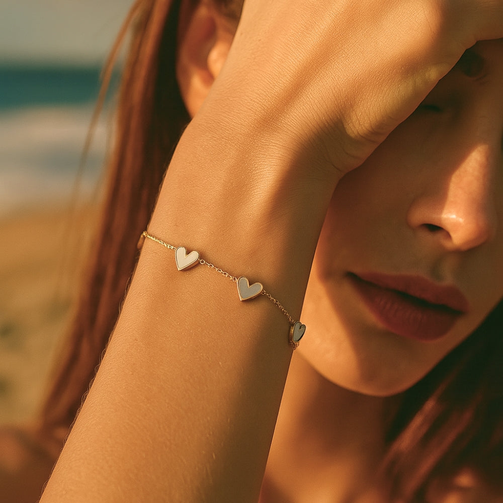 Heart Natural Shell Bracelet - Zafinne Jewelry