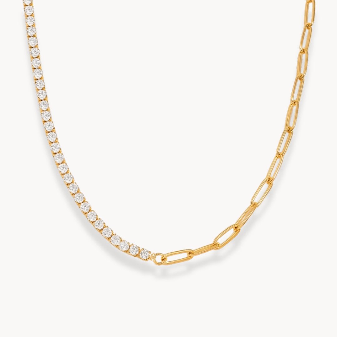 Alira Zircon Tennis Chain Necklace - Zafinne Jewelry