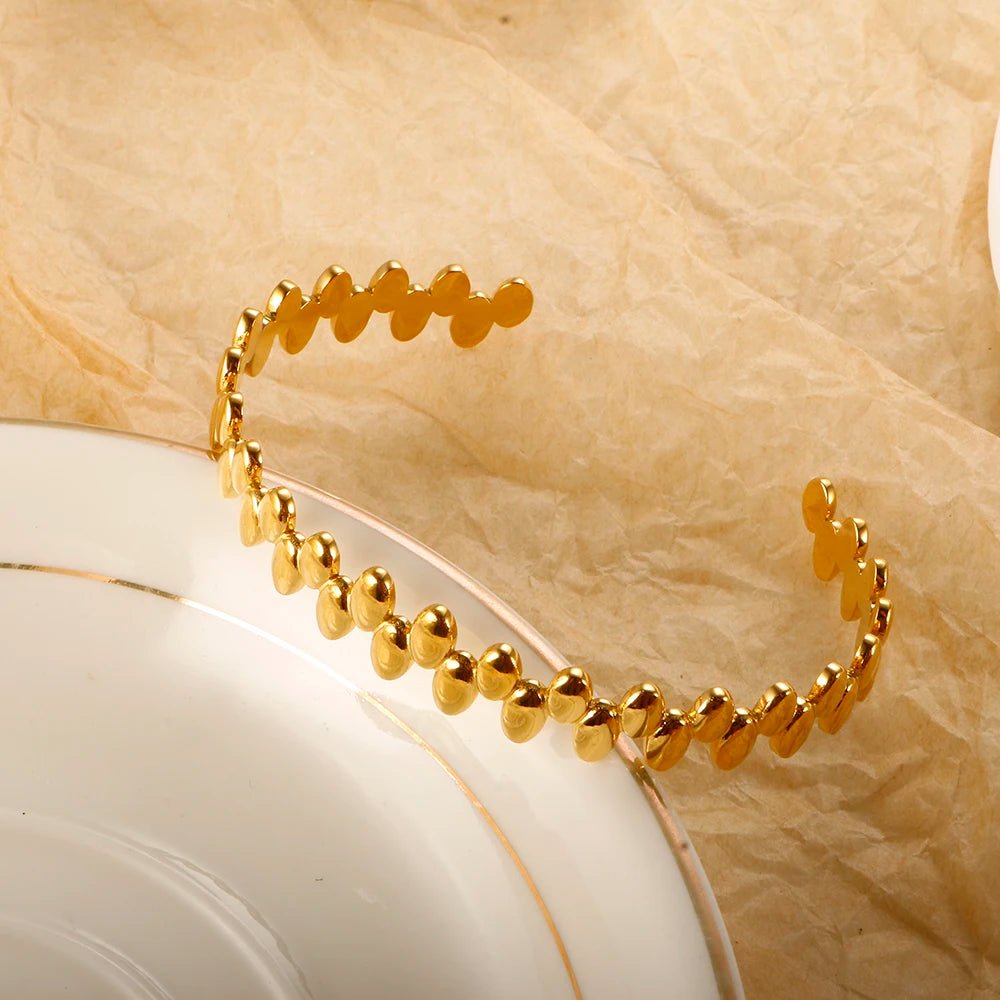 Asymmetrical Bangle Bracelet - Zafinne Jewelry