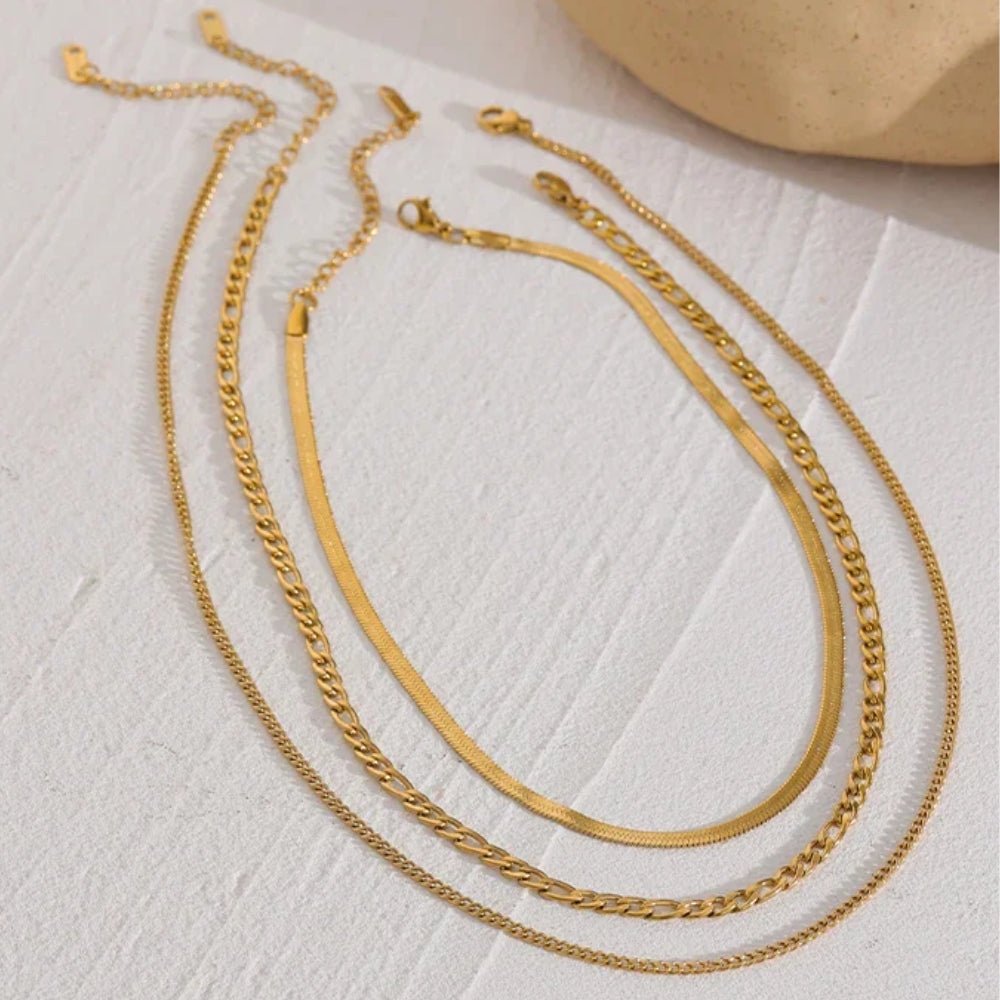 Aurelia Layered Chain Necklace - Zafinne Jewelry
