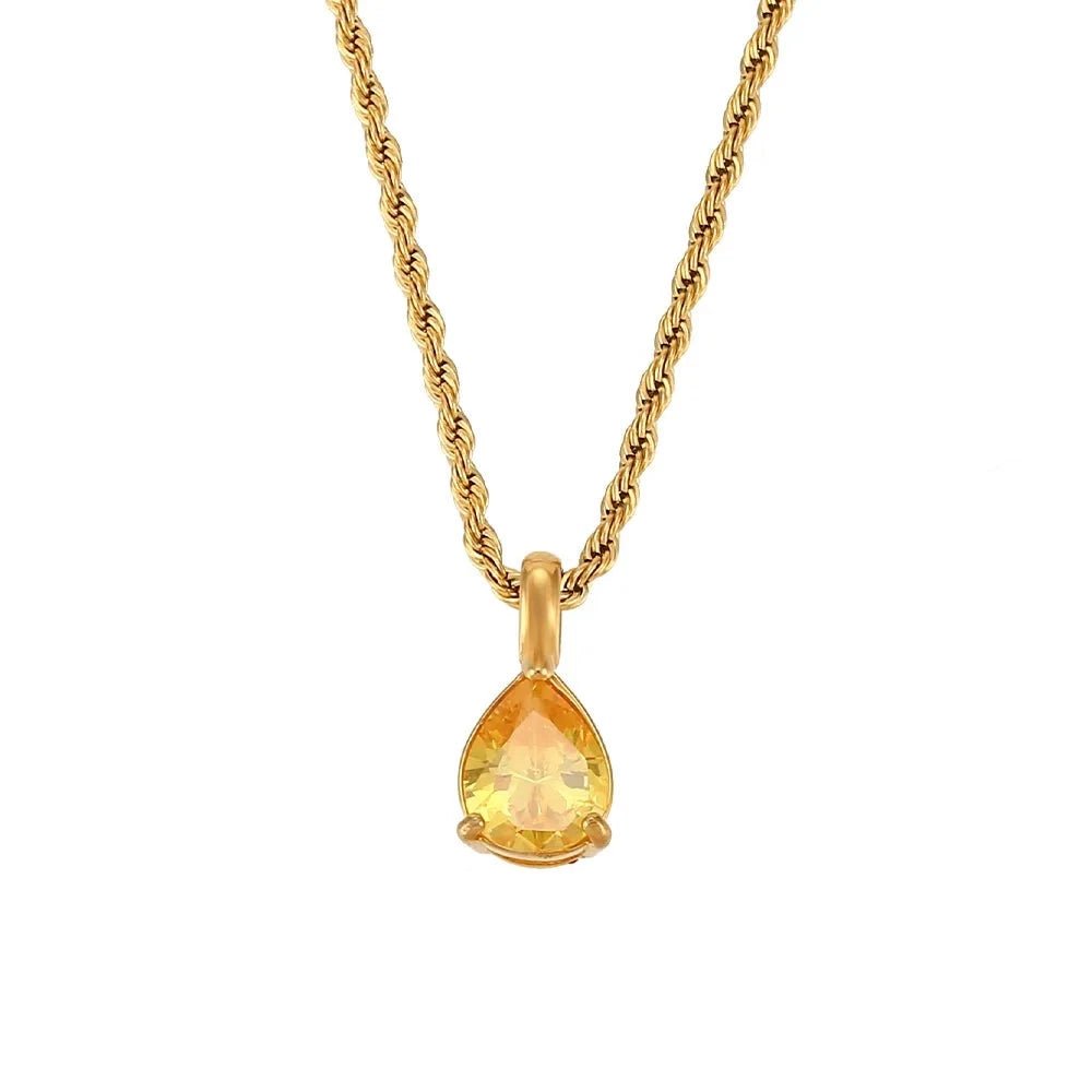 Aurora Birthstone Pendant Necklace - Zafinne Jewelry