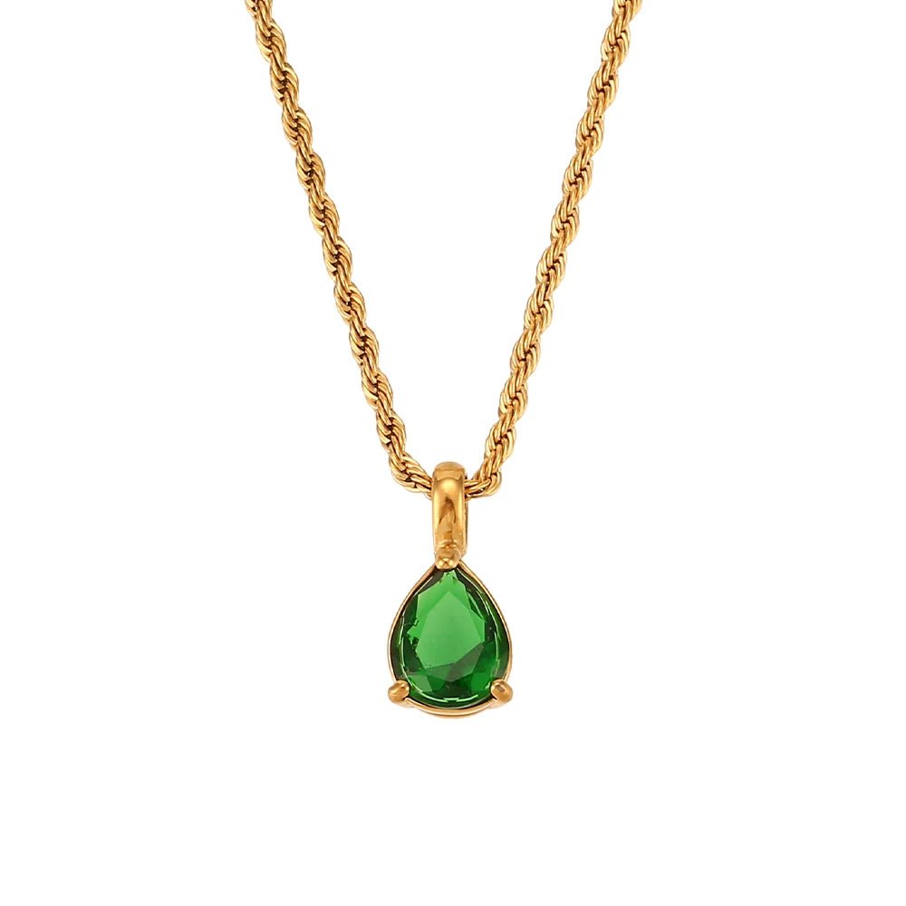 Aurora Birthstone Pendant Necklace - Zafinne Jewelry
