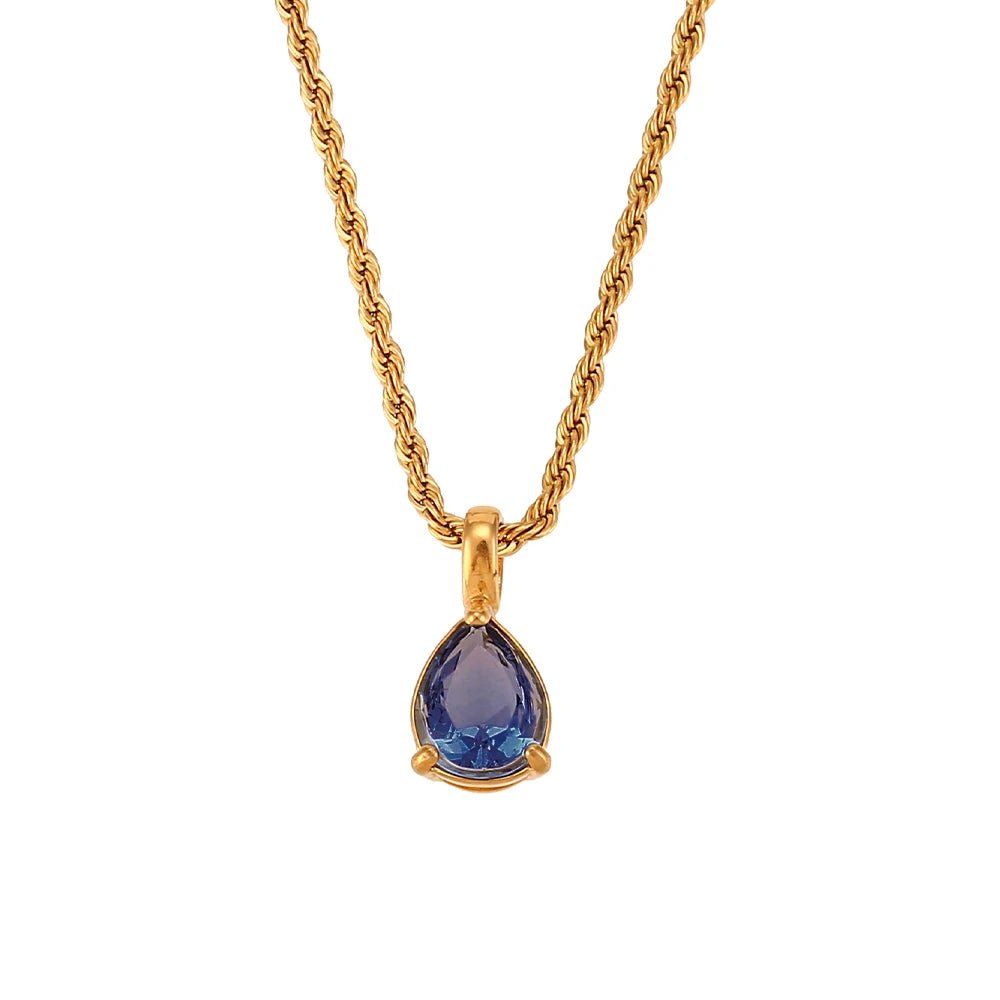 Aurora Birthstone Pendant Necklace - Zafinne Jewelry