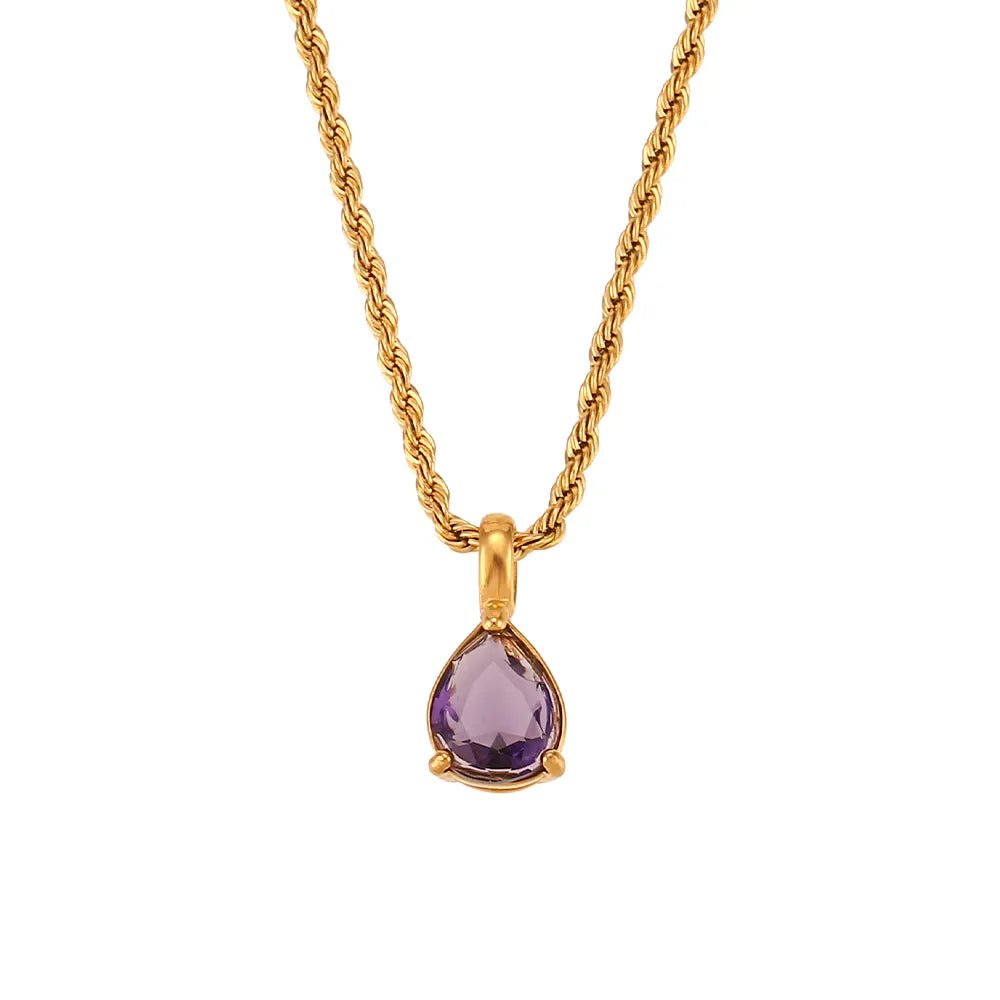 Aurora Birthstone Pendant Necklace - Zafinne Jewelry
