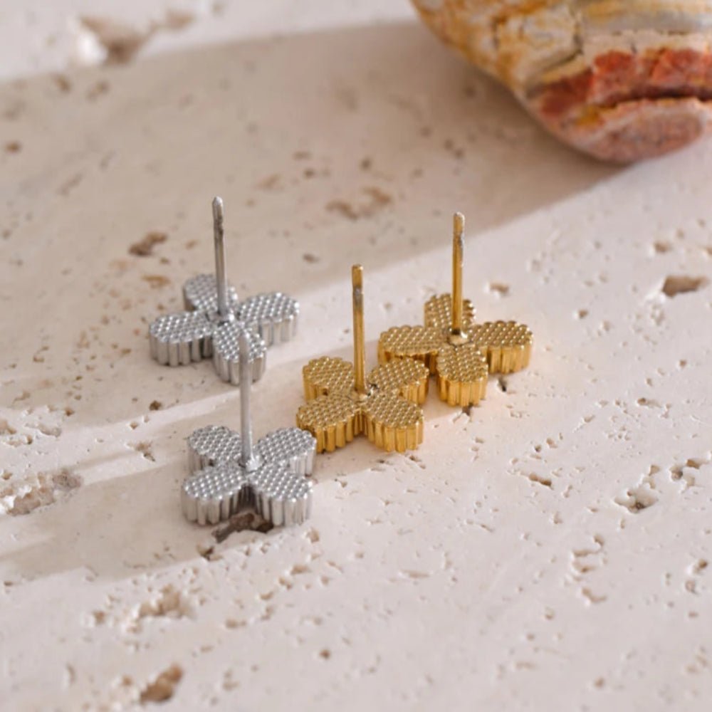 Aurora Petal Stud Earrings - Zafinne Jewelry