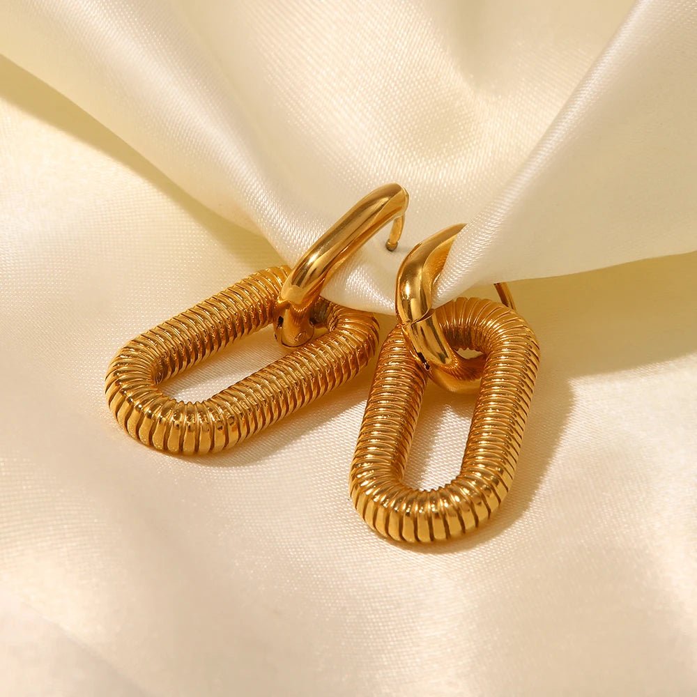 Chain Drop Earrings - Zafinne Jewelry