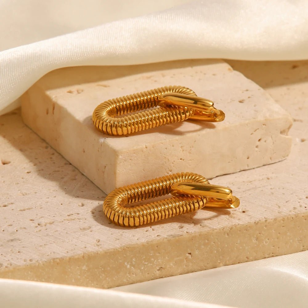 Chain Drop Earrings - Zafinne Jewelry