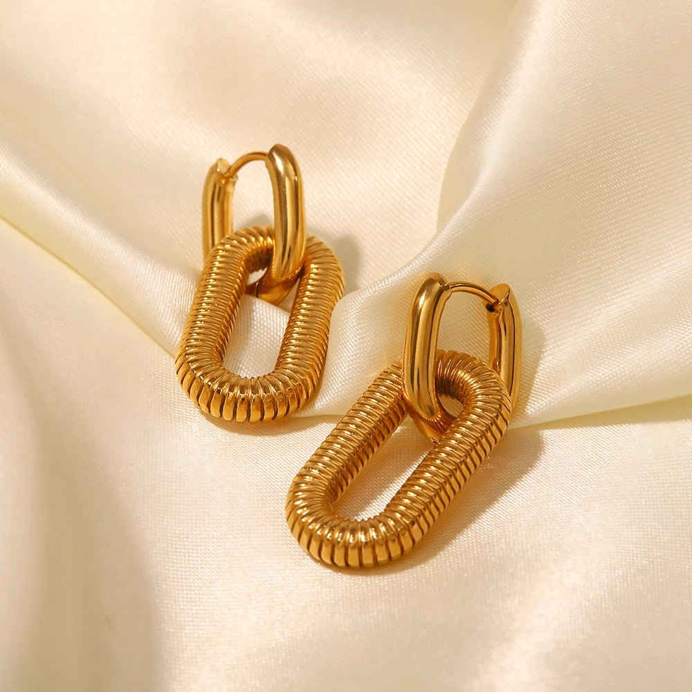 Chain Drop Earrings - Zafinne Jewelry
