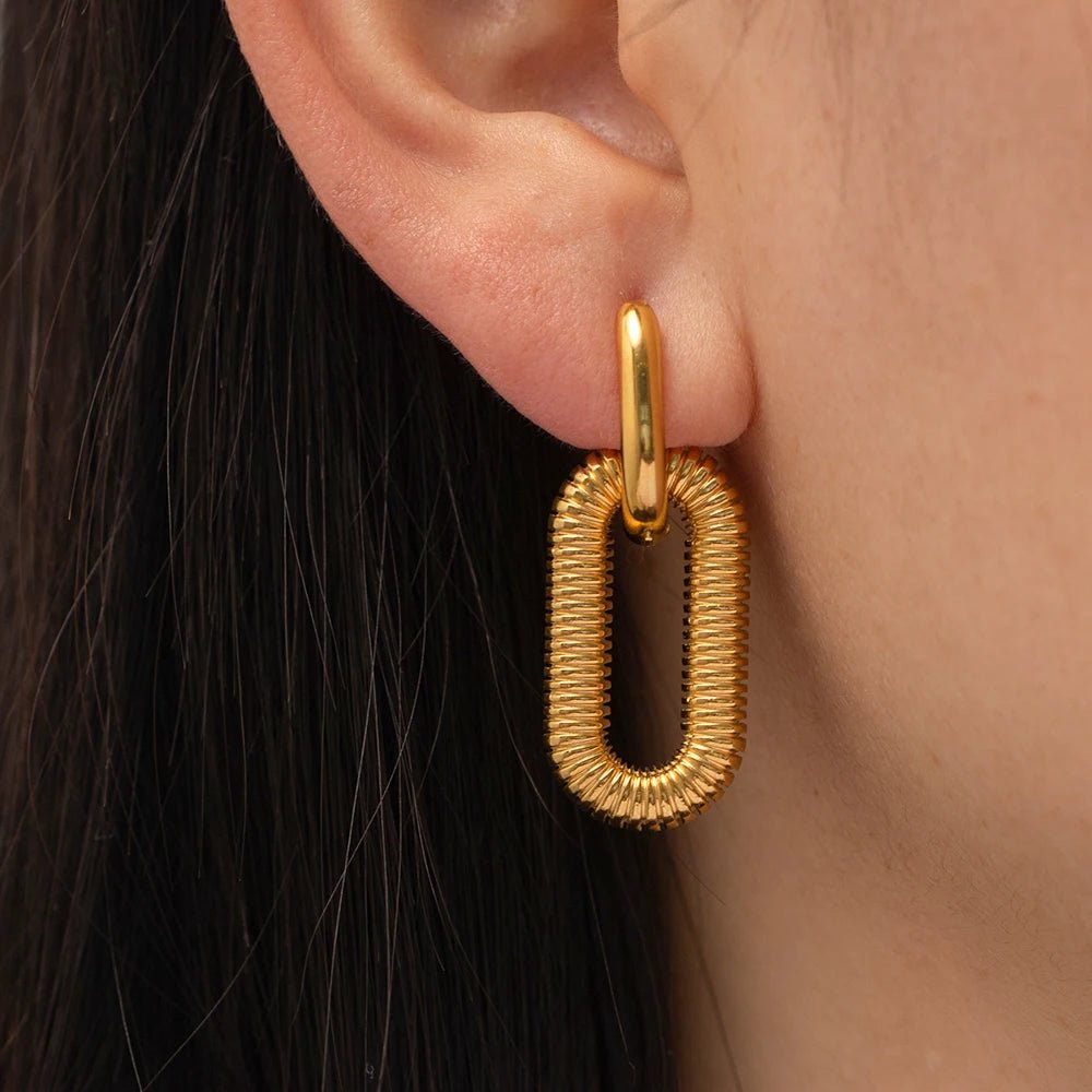 Chain Drop Earrings - Zafinne Jewelry