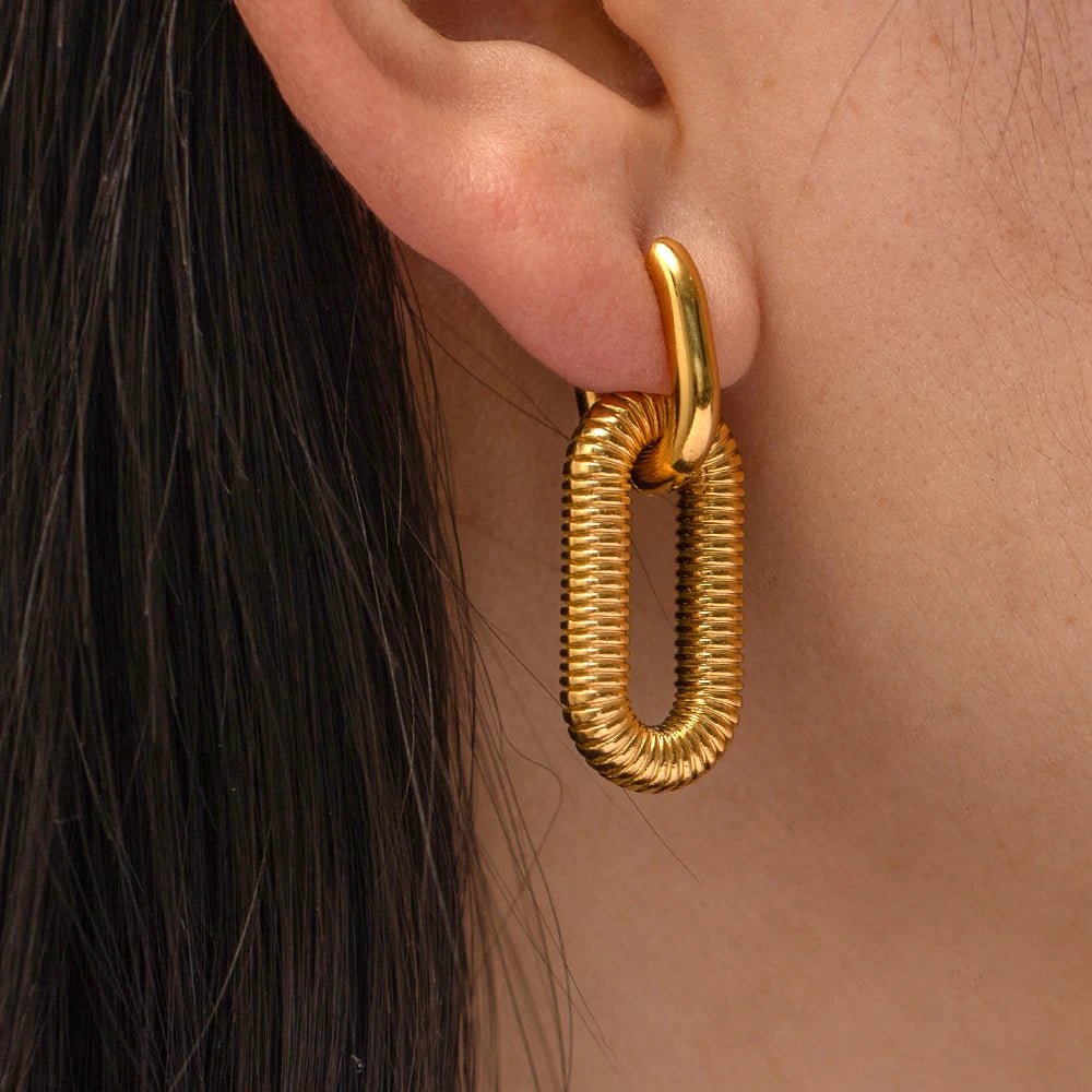 Chain Drop Earrings - Zafinne Jewelry