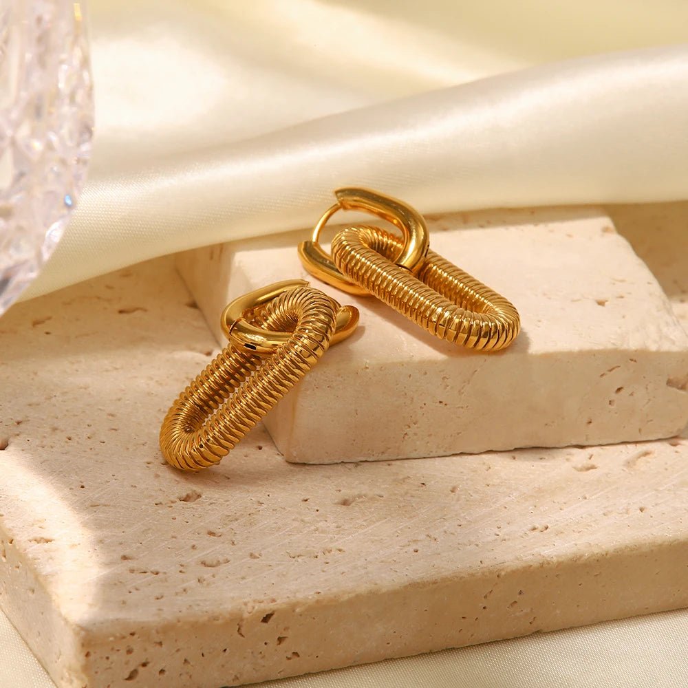 Chain Drop Earrings - Zafinne Jewelry