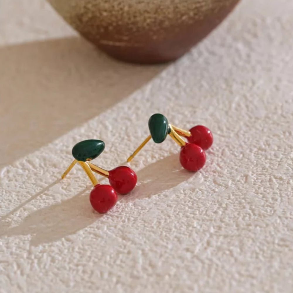 Cherry Earrings - Zafinne Jewelry