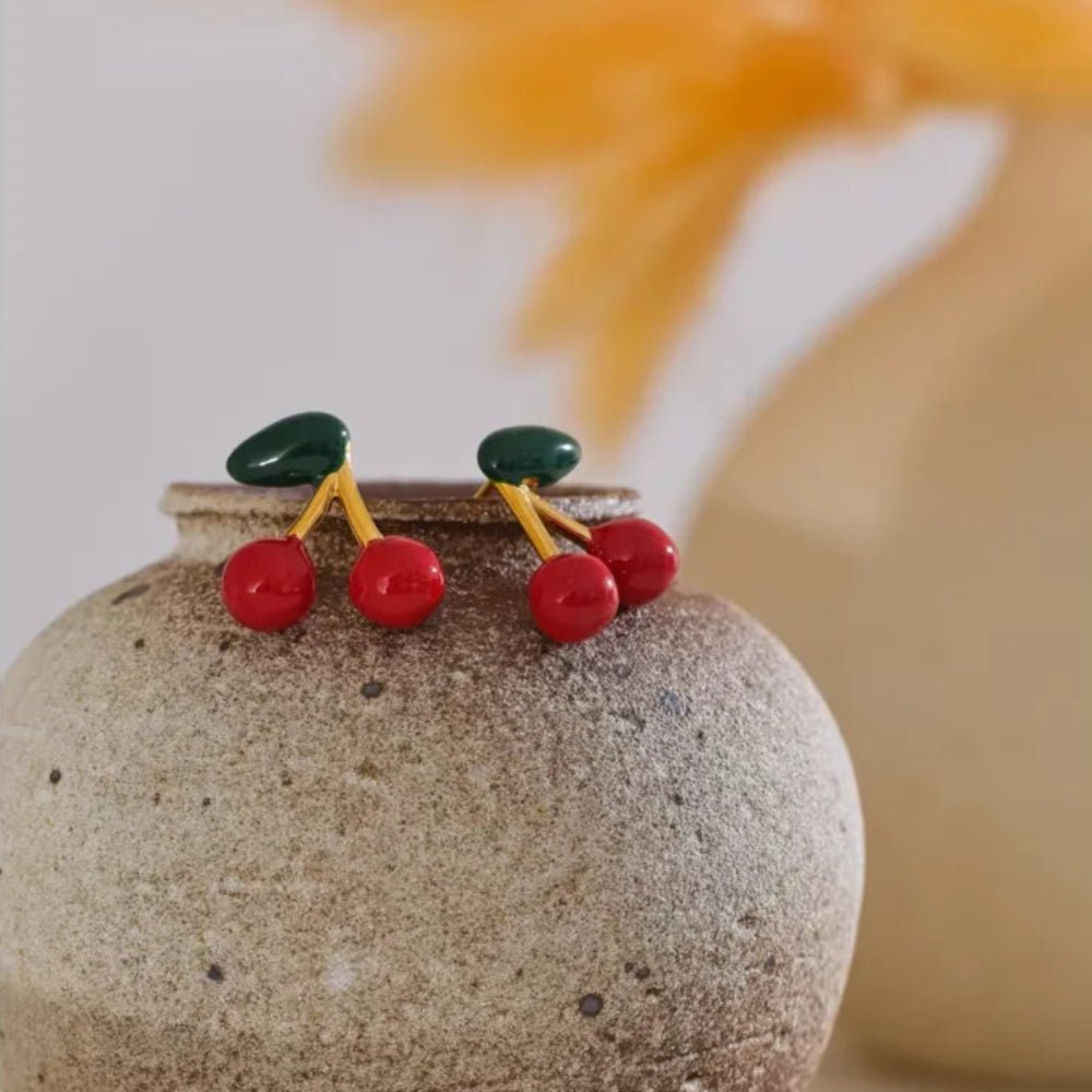 Cherry Earrings - Zafinne Jewelry