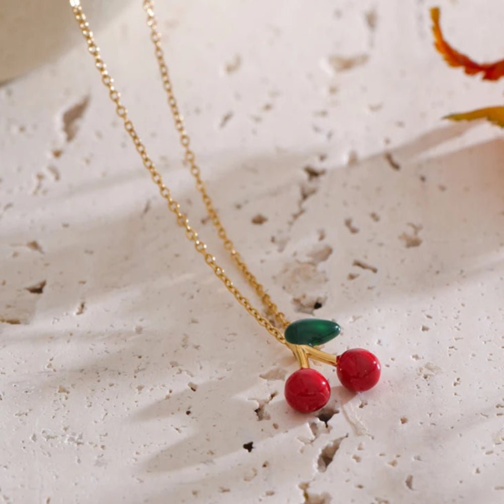 Cherry Pendant Necklace - Zafinne Jewelry