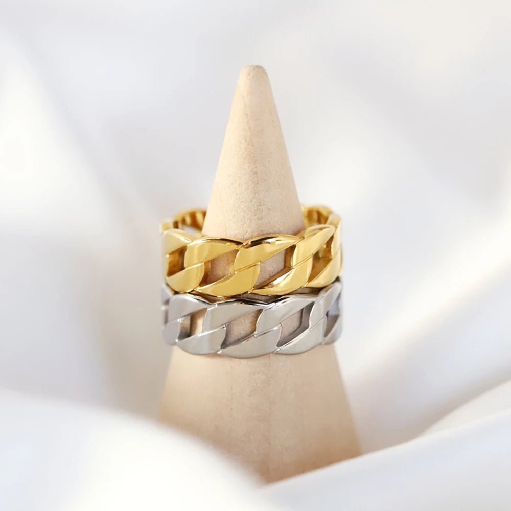 Classic Chain Link Ring - Zafinne Jewelry