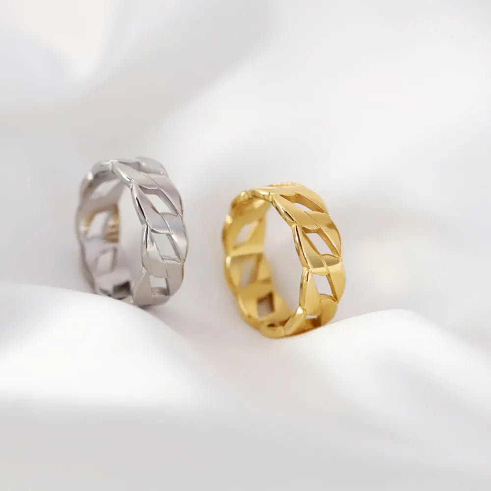 Classic Chain Link Ring - Zafinne Jewelry