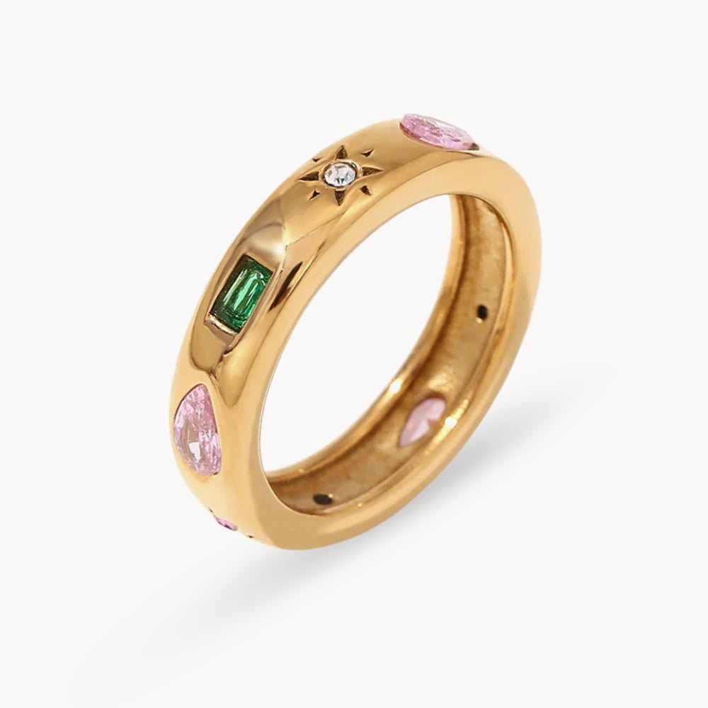 Color Gem Dome Ring - Zafinne Jewelry
