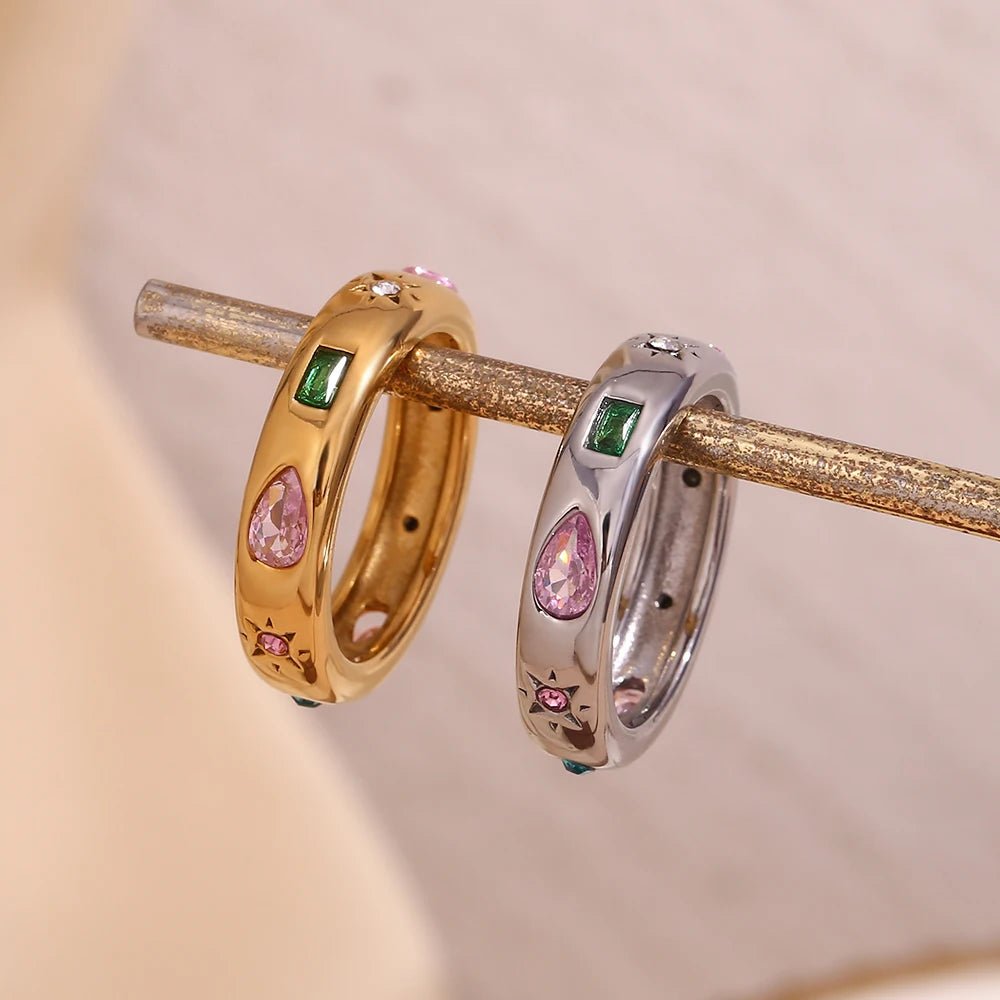 Color Gem Dome Ring - Zafinne Jewelry
