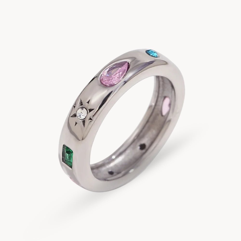 Color Gem Dome Ring - Zafinne Jewelry