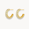 Colorful Enamel Shaped Hoop Earrings - Zafinne Jewelry