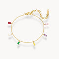Colorful Square Stone Bracelet - Zafinne Jewelry