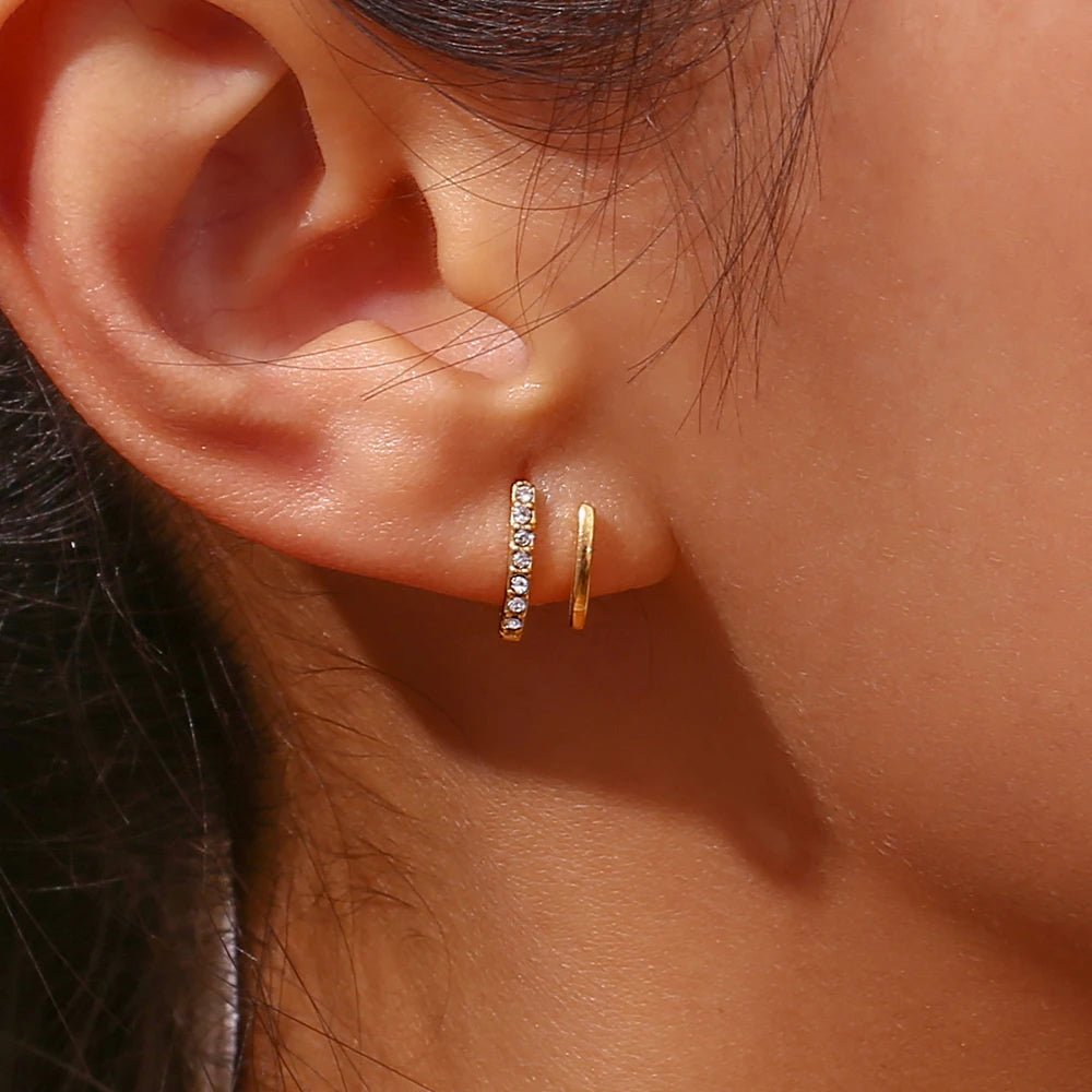 Crystal Double Earrings - Zafinne Jewelry