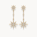 Crystal Star Long Earrings - Zafinne Jewelry