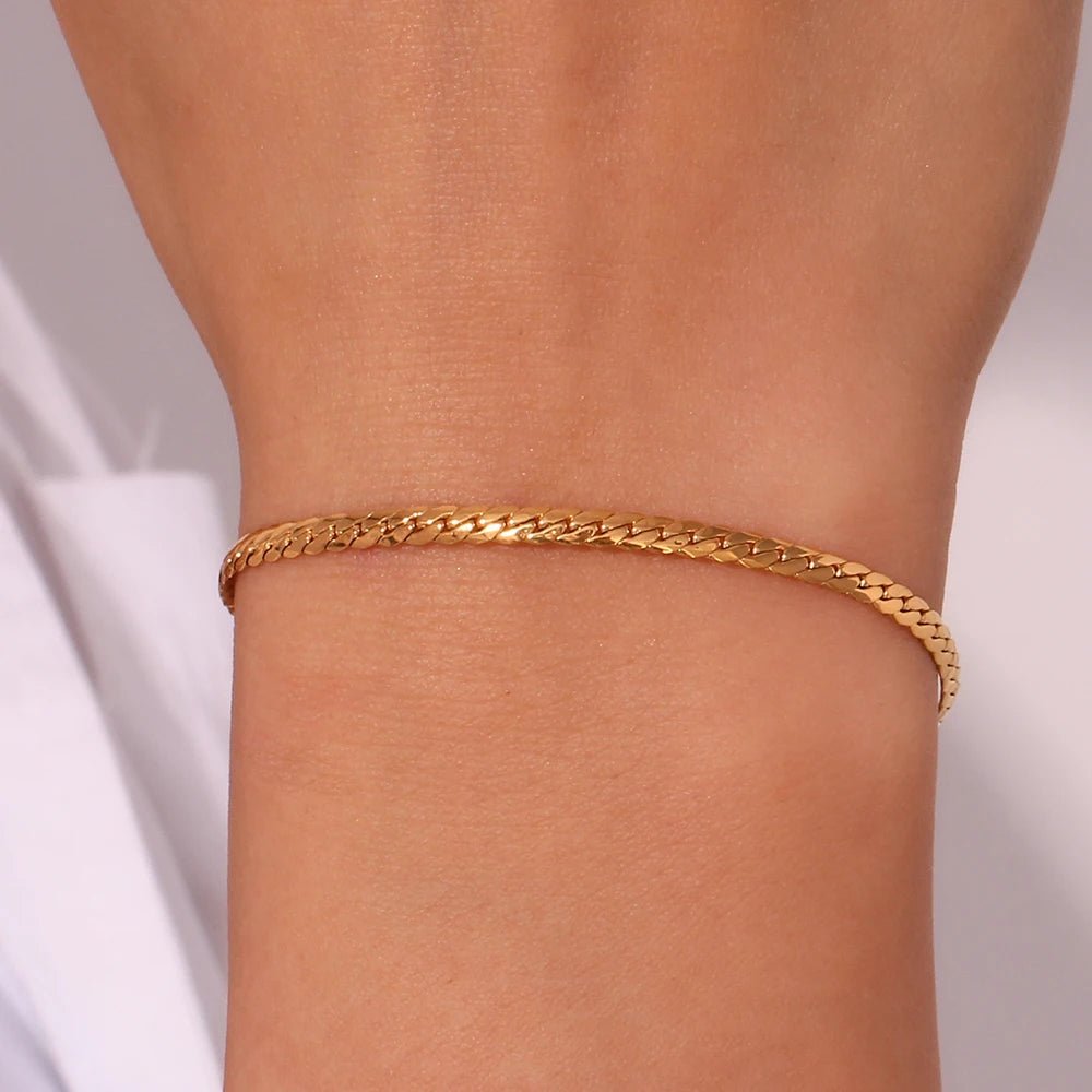 Cuban Chain Bracelet - Zafinne Jewelry