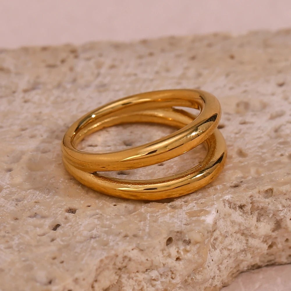 Double Layer Ring - Zafinne Jewelry