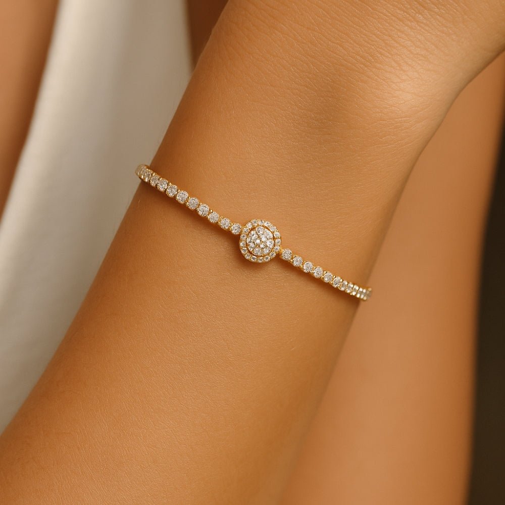 Elise Solitaire Tennis Bracelet - Zafinne Jewelry