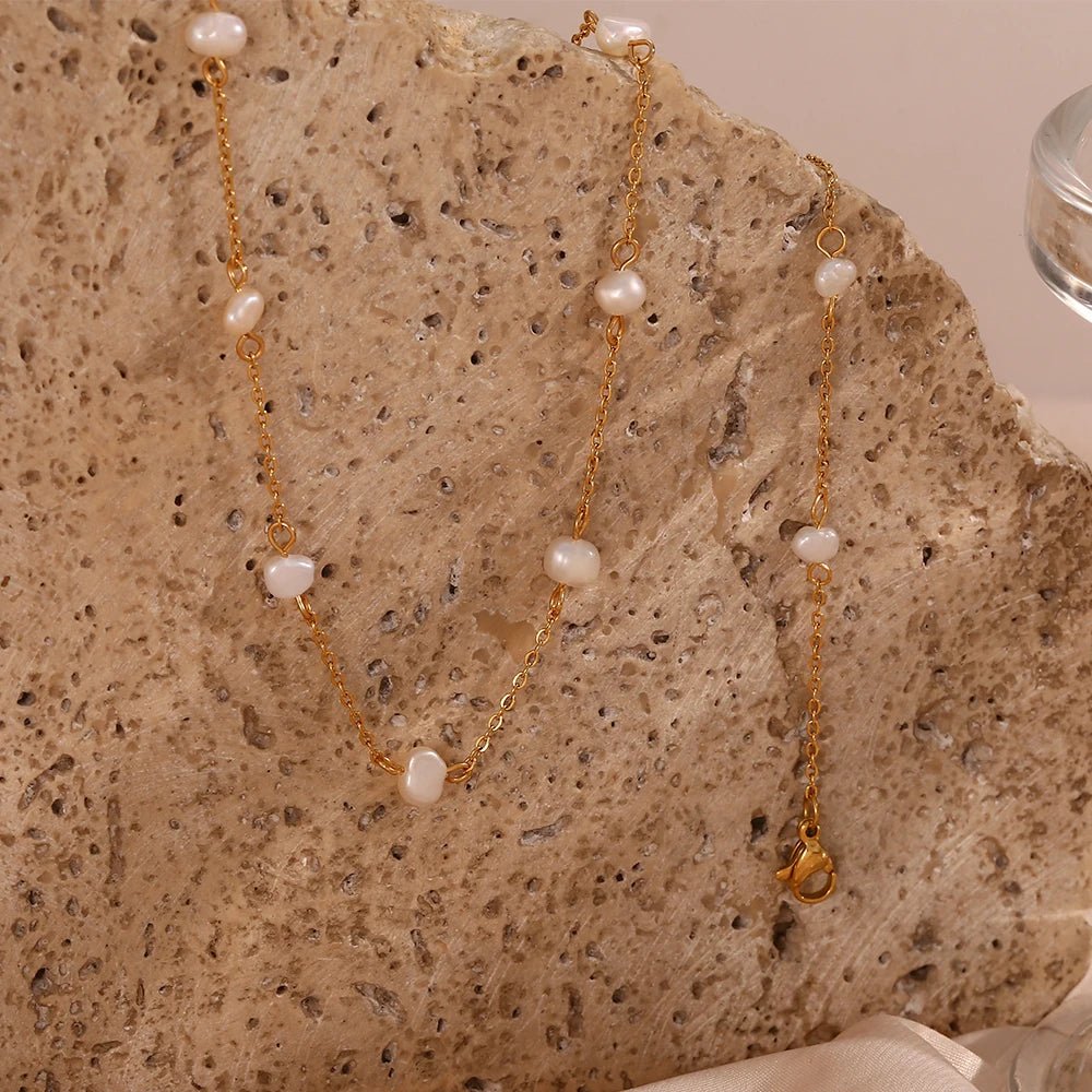 Freshwater Pearl Chain Bracelet - Zafinne Jewelry