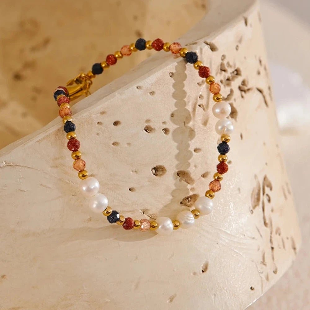 Freshwater Pearl Natural Stone Bracelet - Zafinne Jewelry