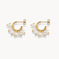 Freshwater Pearl Pendant Hoop Earrings - Zafinne Jewelry