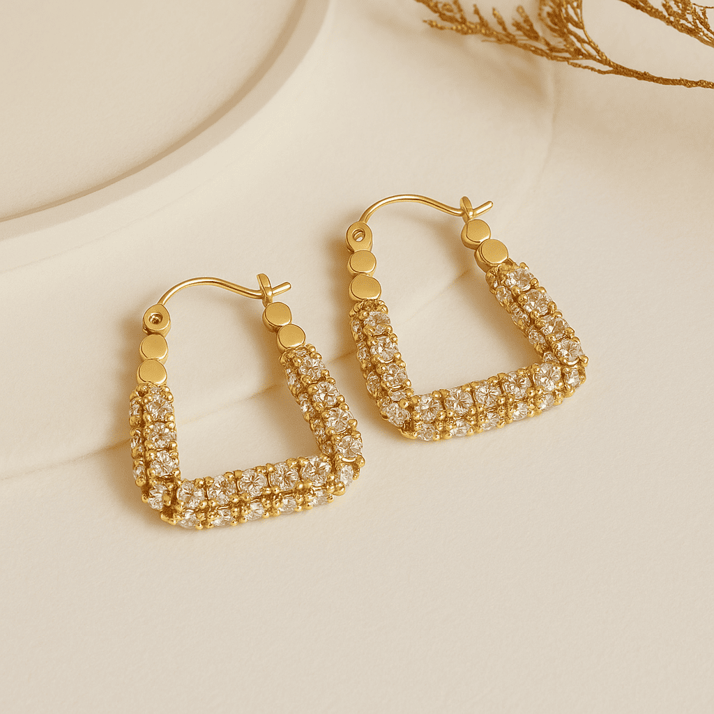 Geometric Irregular Earrings - Zafinne Jewelry