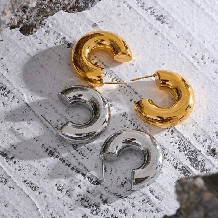 Half Hoop Earrings - Zafinne Jewelry