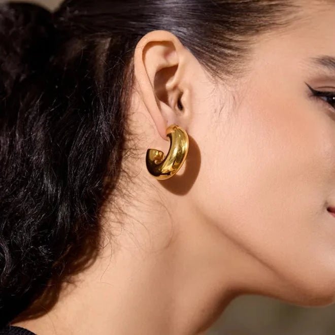 Half Hoop Earrings - Zafinne Jewelry