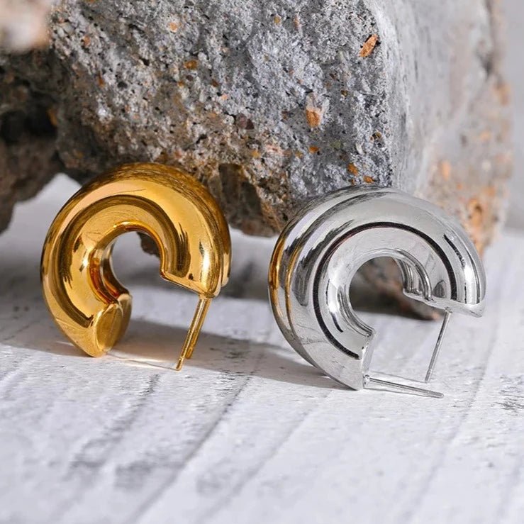 Half Hoop Earrings - Zafinne Jewelry