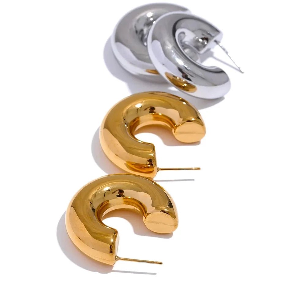 Half Hoop Earrings - Zafinne Jewelry
