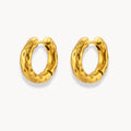 Hammered Hoop Earrings - Zafinne Jewelry