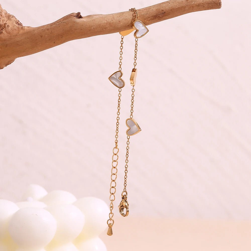 Heart Natural Shell Bracelet - Zafinne Jewelry