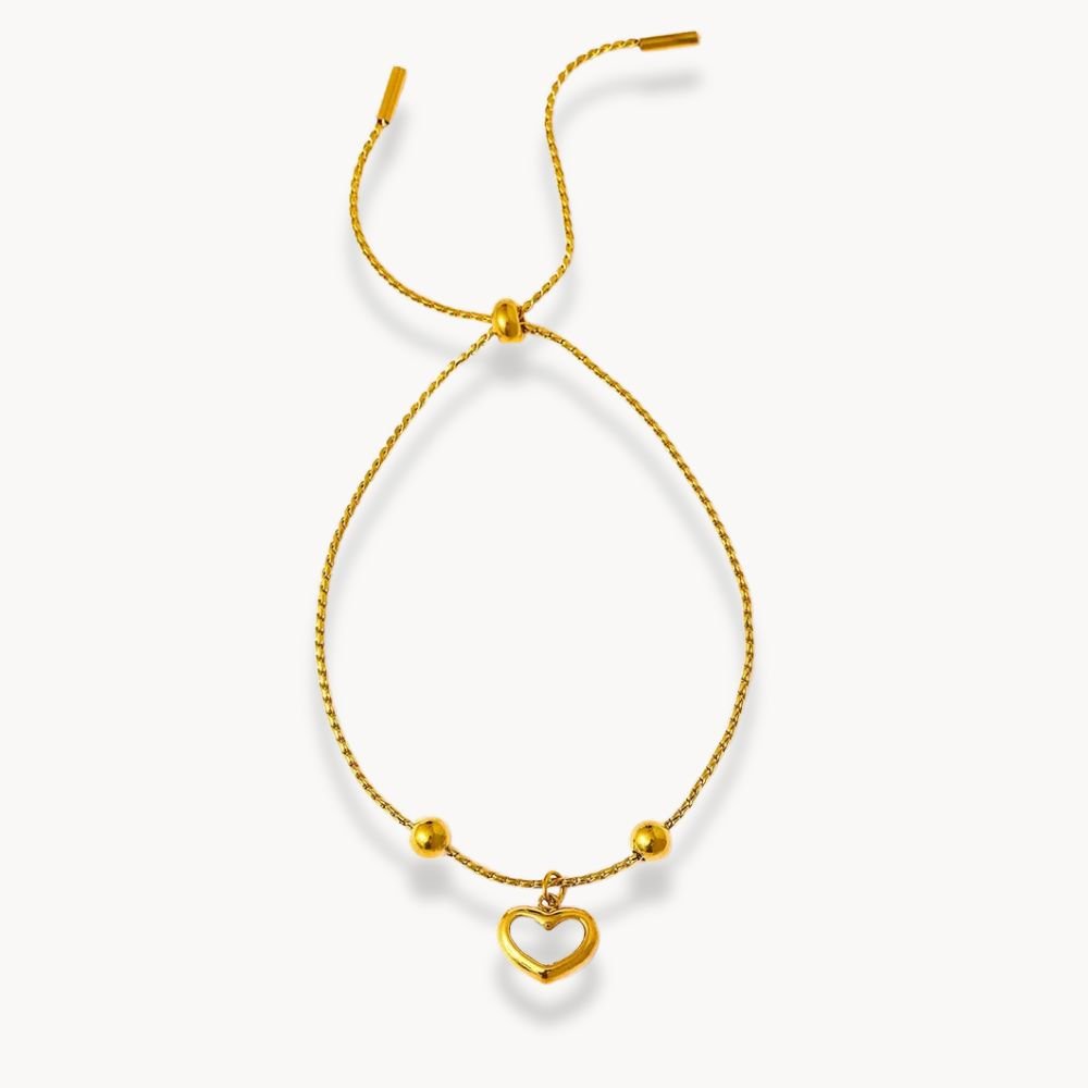 Heart Natural Shell Pendant Bracelet - Zafinne Jewelry