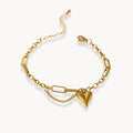 Heart Pendant Chain Bracelet - Zafinne Jewelry