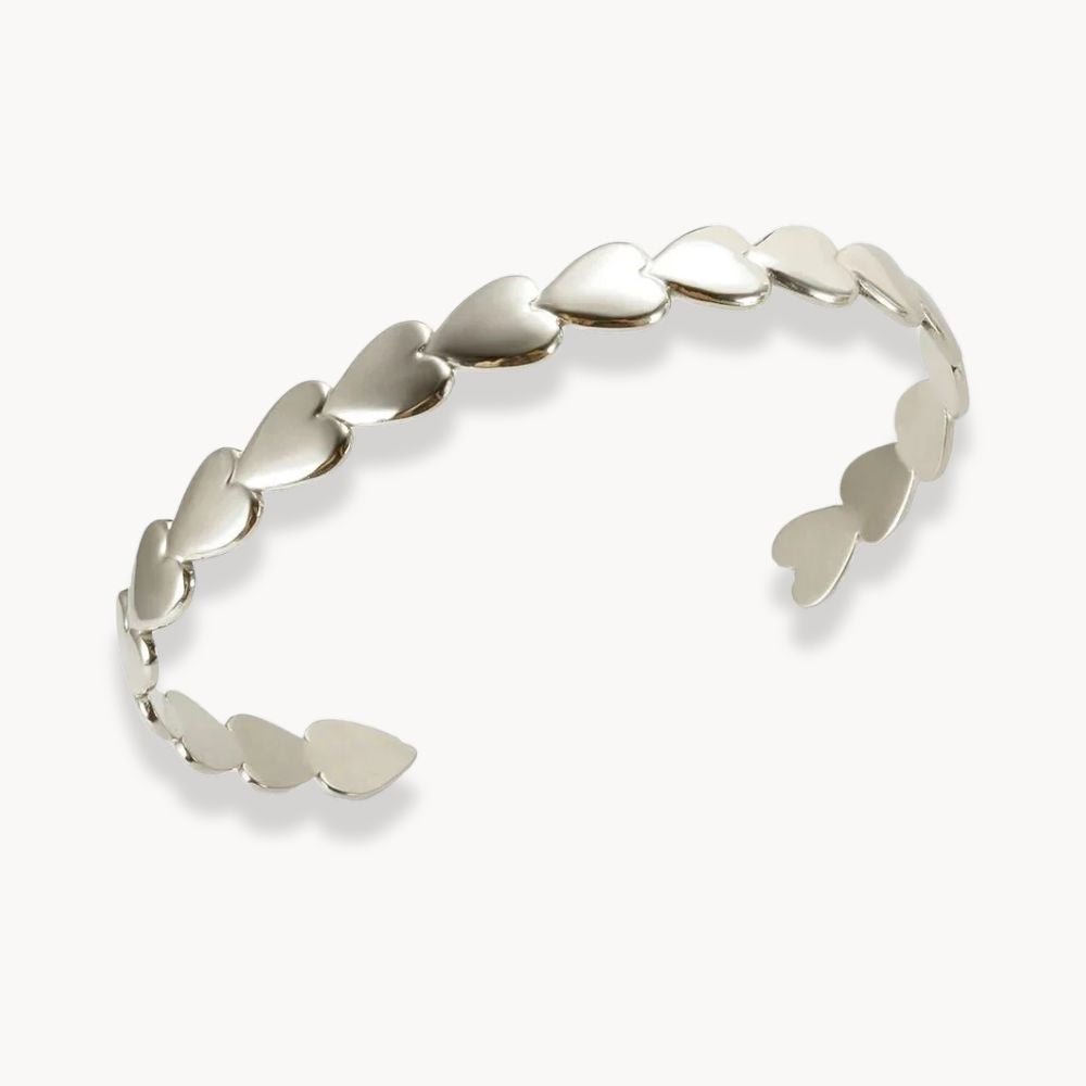 Hearts Bangle Bracelet - Zafinne Jewelry