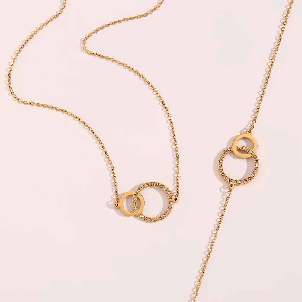 Loop Link Pendant Necklace - Zafinne Jewelry