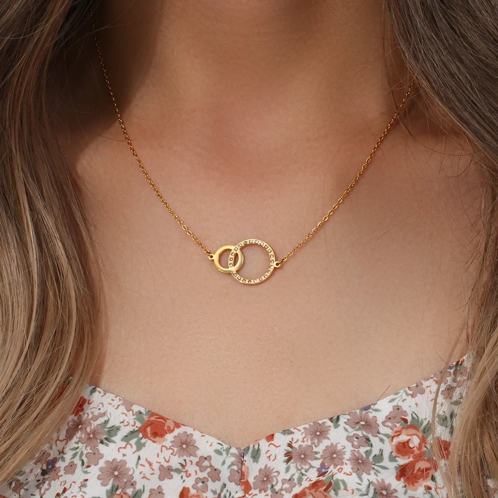 Loop Link Pendant Necklace - Zafinne Jewelry