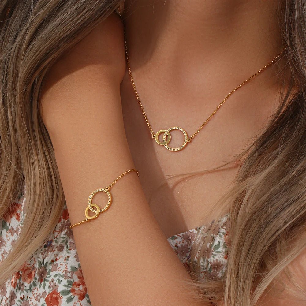 Loop Link Pendant Necklace - Zafinne Jewelry