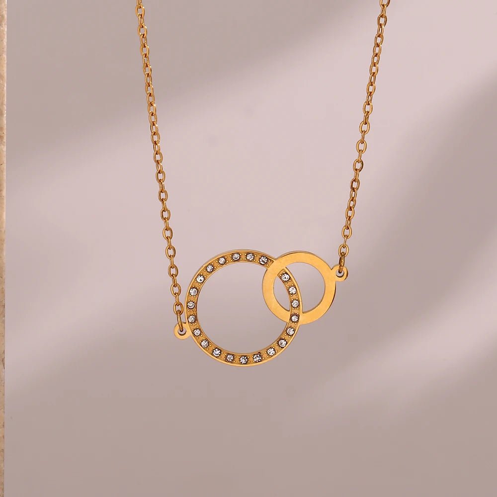 Loop Link Pendant Necklace - Zafinne Jewelry