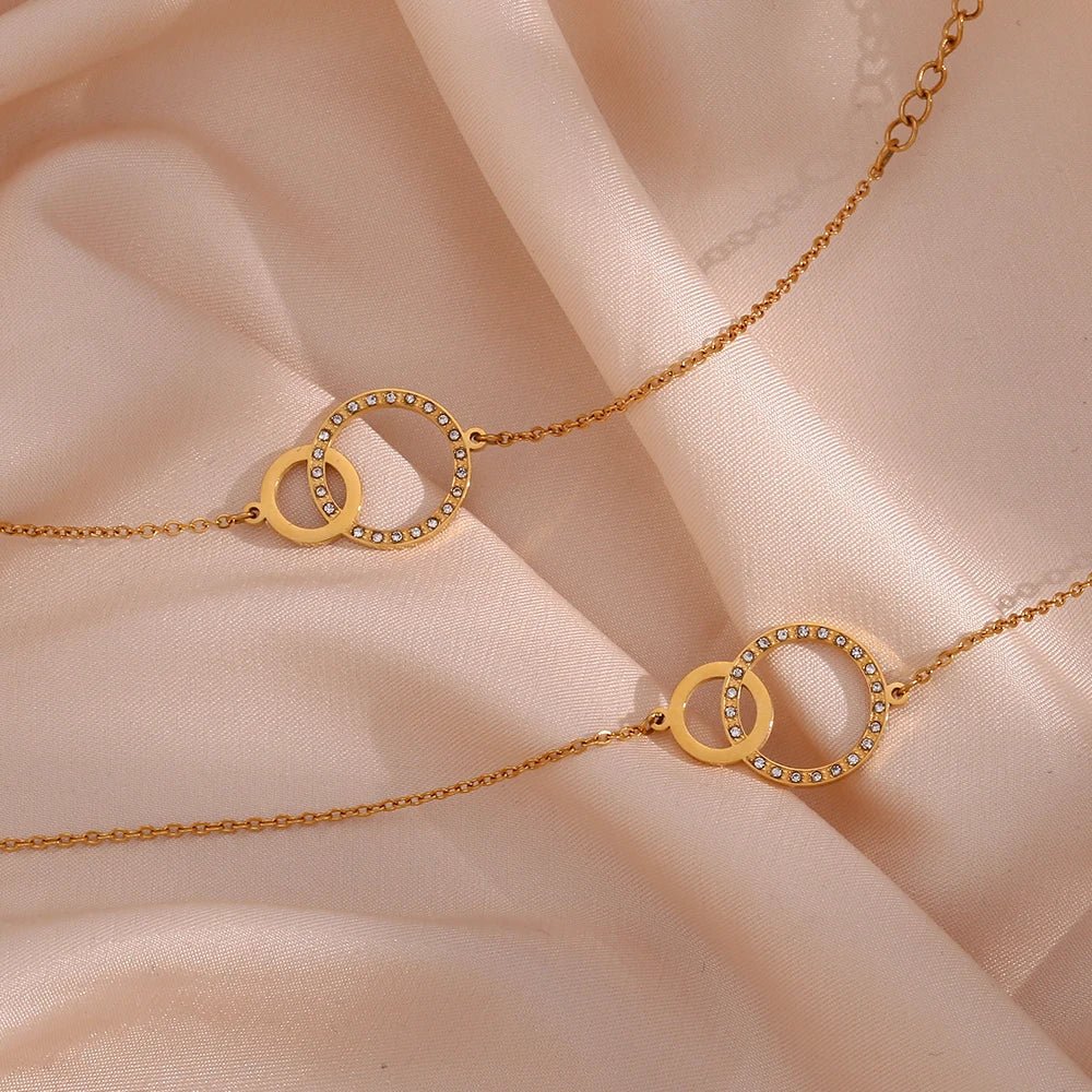 Loop Link Pendant Necklace - Zafinne Jewelry